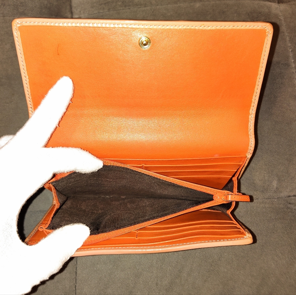 GUCCI GG SUPREME RIBBON FLAP MONGRAM SNAP BI-FOLD LONG WALLET WITH DUSTBAG & BOX - Picture 14 of 17